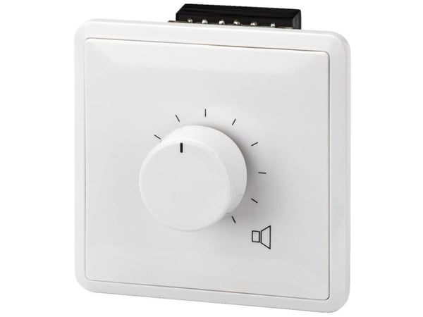 Monacor ATT-325ST, Rotasjonsvolumkontroll, Vegg-montert, Hvit, Plast, 20 - 20000 Hz, 4 O