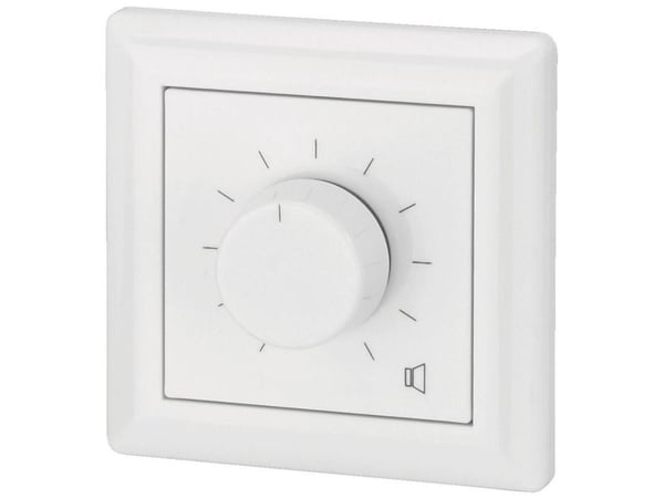 Monacor ATT-524PEU, Rotasjonsvolumkontroll, Vegg-montert, 50 - 18000 Hz, 24 W, 80 mm, 80 mm