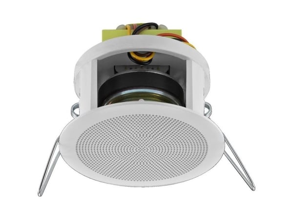 Monacor EDL-22/WS, 1.0 kanaler, Koblet med ledninger (ikke trådløs), 6 W, 130 - 20000 Hz, Hvit