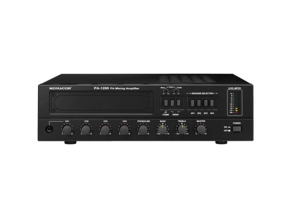 Monacor PA-1200, 170 W, 120 W, 80 - 15000 Hz, 350 mm, 122 mm, 13 kg