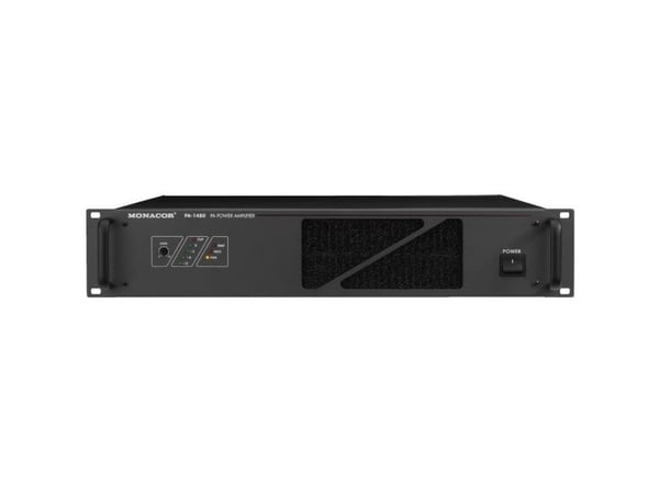Monacor PA-1480, 1,0 kanaler, 480 W, 1 %, 100 dB, 480 W, 8/10/21 ohm (O)