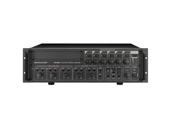 Monacor PA-6480, 5 kanaler, Stativ-montering, Sort