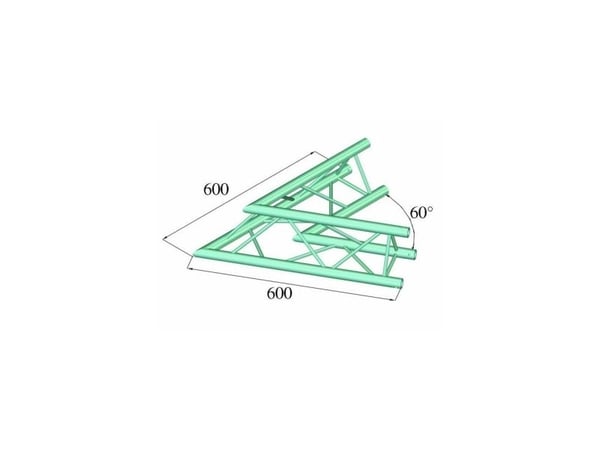 Alutruss DECOLOCK DQ3-PAC20 3-punkts truss hjørne 60°