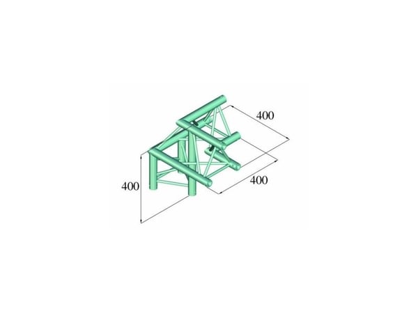 Alutruss DECOLOCK DQ3-PAL31 3-punkts travers 3-veis hjørne 90°