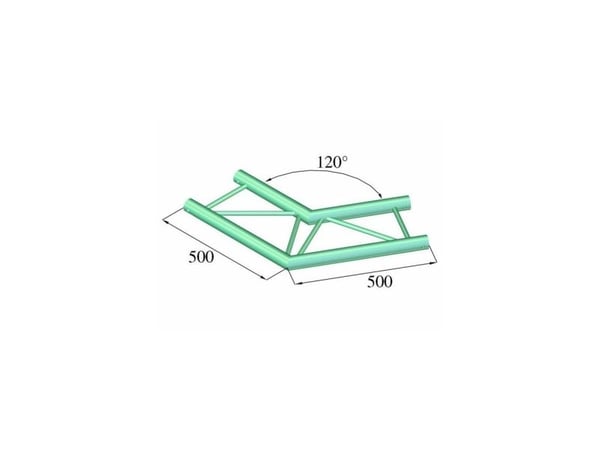 Alutruss BILOCK BQ2-PAC22H 2-punkts travershjørne 120°