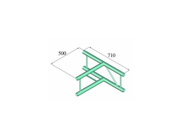 Alutruss BILOCK BQ2-PAT36V 2-punkts travers T-stycke 90°