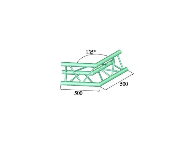 Alutruss TRILOCK 6082AC-23 3-punkts truss hjørne 135°