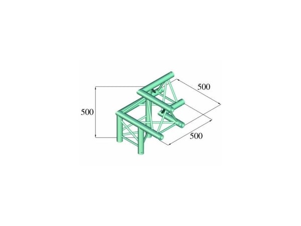 Alutruss TRILOCK 6082AL-32 3-punkts travers 3-veis hjørne 90°