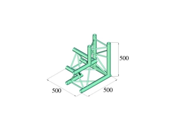 Alutruss TRILOCK 6082AL-33 3-punkts travers 3-veis hjørne 90°