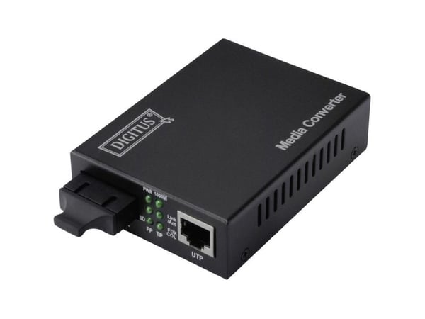 DIGITUS Professional DN-82120-1 - Fibermedieomformer - 1GbE - 10Base-T, 1000Base-SX, 100Base-TX, 1000Base-T - RJ-45 / SC flermodus - opp til 500 m ...