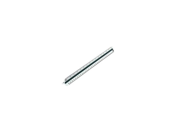 Rumold 150/1/30, Vanlig linjal, Plast, Hvit, 300 mm, 73 g, 1 stykker