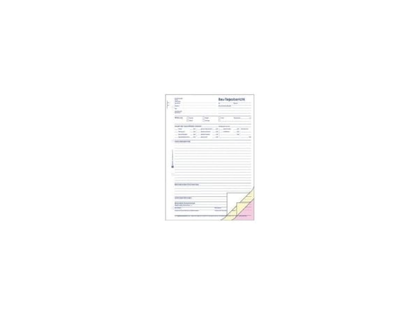 Avery Zweckform - Byggedagbok - 40 ark - A4 (210 x 297 mm) - triplikat - karbonfri