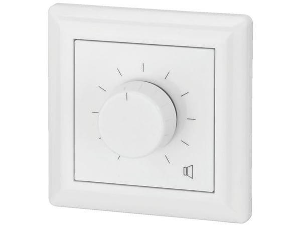 Monacor ATT-506PEU, Rotasjonsvolumkontroll, Vegg-montert, Hvit, 50 - 18000 Hz, 6 W, 80 mm