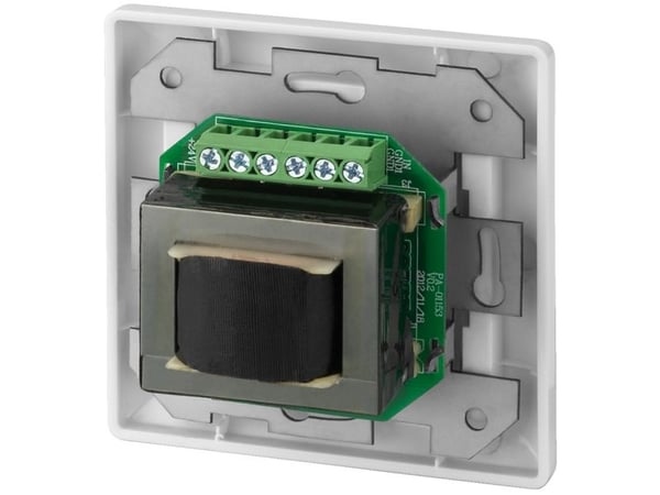 Monacor ATT-512PEU, Rotasjonsvolumkontroll, Vegg-montert, Hvit, 50 - 18000 Hz, 12 W, 80 mm