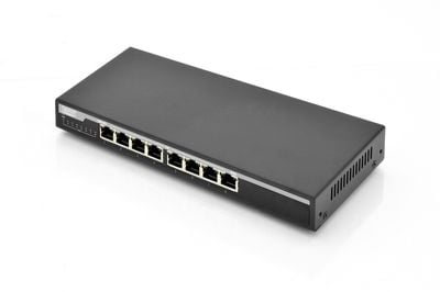 DIGITUS Professional DN-95340 - Switch - 8 x 10/100/1000 (PoE) - stasjonær - PoE (131 W)