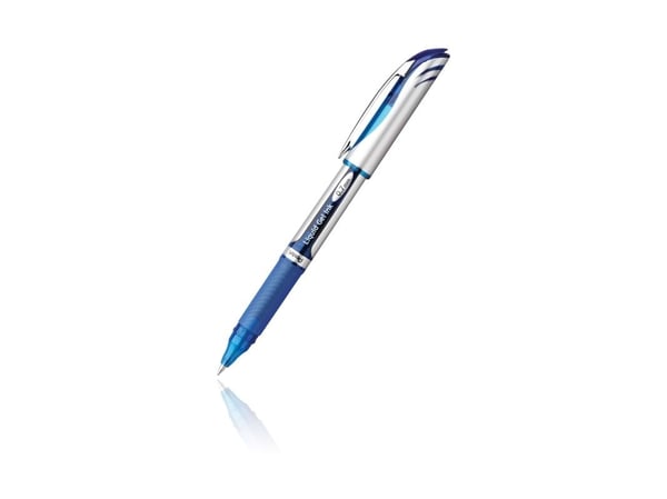 Pentel EnerGel, Gelpenna med kork, Blå, Blå, Grå, Gummi, Medium, 0,7 mm