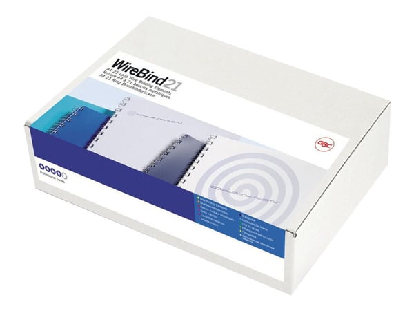 GBC MultiBind - 12 mm - 21 ringar - A4 (210 x 297 mm) - 85 ark - vit - 100 stk bindningstråd - för P/N: IB271212, IB271250 GBC MultiBind - 12 mm - 21 ringar - A4 (210 x 297 mm) - 85 ark - vit - 100 stk bindningstråd - för P/N: IB271212, IB271250