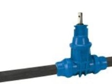 Stikledningsventil 63mm. POM - PN16. med PE100-SDR11 ben. AVK