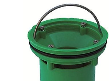 PURUS Maxiflex universal vandlås i grøn PP plast - til udskiftning i gamle eksisterende gulvafløb på 75 eller 110 mm.