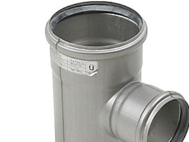 Blücher gr.rør 87.5gr.110-75mm - m.O-ringe RF AISI 304.Alm RF stål
