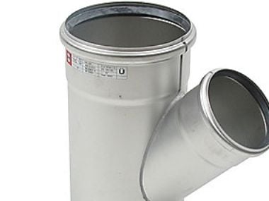 Blücher gr.rør 45gr.110-75mm - strømlinet RF AISI 304.Alm RF stål