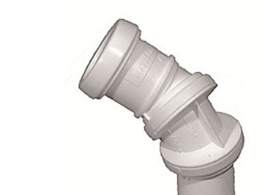 PURUS Jotiflex fleksibel bøjning 32mm hvid med 1 muffe