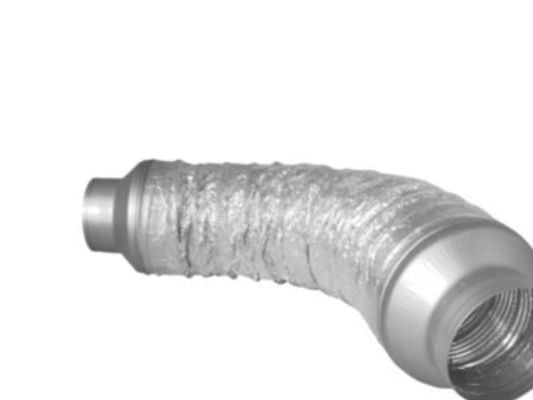 flex lyddæmp. Ø160-1000 - MF/MF 50 mm iso. Alu-polyester