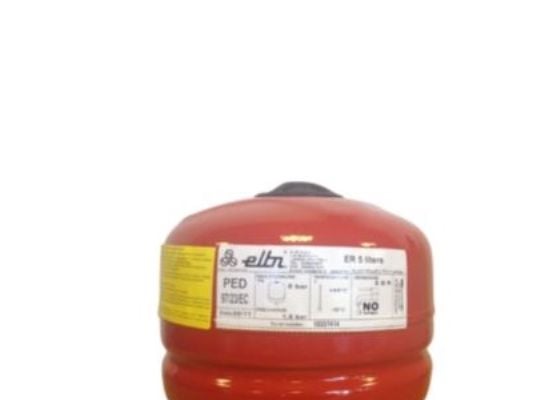 Elbi trykekspansionsbeholder - 5 l, Fortryk 1,5 bar, Maks 8 bar, ØxH 205x215 mm, 3/4''
