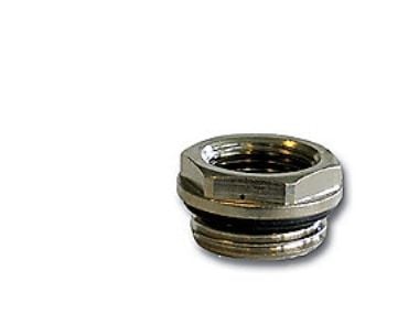 1/2" x 3/8" Forkromet nippelmuffe m/o-ring
