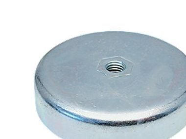 Ferrit-pottemagnet Ø80 x 20mm M10 GALVANISERET ECLIPSE