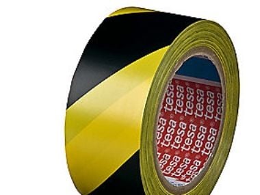 Tesaflex 60760 PV1 - Markeringstape - 50 mm x 33 m - PVC - sort, gul