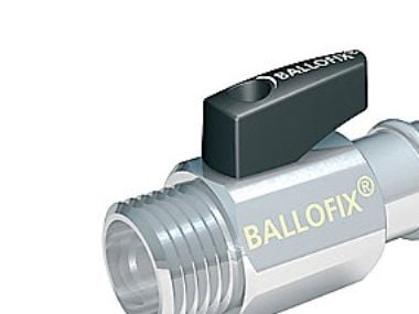 Broen Ballofix® med håndtag nippel/pres 1/2 x 15 mm