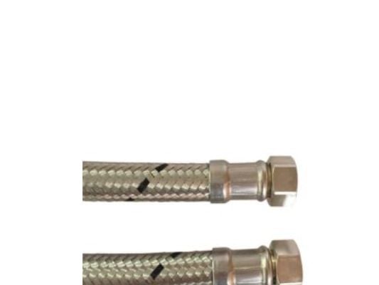 NEOPERL silikonslang DN20 rostfri 3/4" koppling x 3/4" koppling 500 mm för kallt och varmt tappvatten 90°C vid 10 bar - med märkning