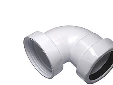 PURUS Hvid 90 grader afløbsvinkel 1 1/2" - 40 mm med omløber