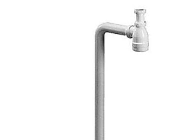 Purus vandlåssæt vinklet 90 grader med pungvandlås, afløbsrør og roset 32 mm - 1 1/4" længde 695 mm