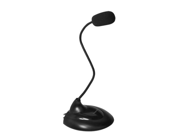 LogiLink HS0047, PC-mikrofon, -58 dB, 100 - 16000 Hz, 2200 O, Retningsuavhengig, Koblet med ledninger (ikke trådløs)