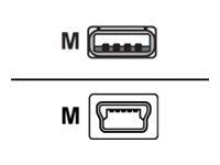 Sharkoon - USB-kabel - mini-USB type B (hann) til USB (hann) - USB 2.0 - 2 m - svart