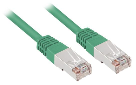 Sharkoon - Koblingskabel - RJ-45 (hann) til RJ-45 (hann) - SFTP - CAT 5e - grønn