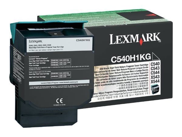 Lexmark C540H1KG, 2500 sivua, Musta, 1 kpl