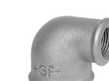 GF GEORG FISCHER 11/2-11/4 sort vinkel 90 grader muffe / muffe