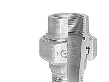 GF GEORG FISCHER 11/4 galvaniseret union muffe / nippel