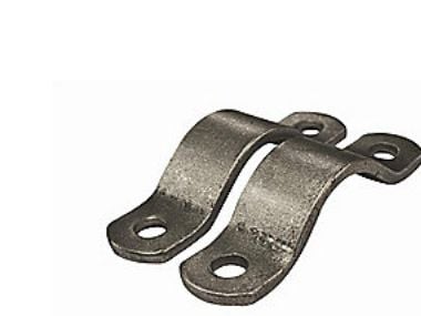 Sort halsjern DN 25/33,7 - 30 x 5 mm fladstål. 1 sæt= 2 halvdele