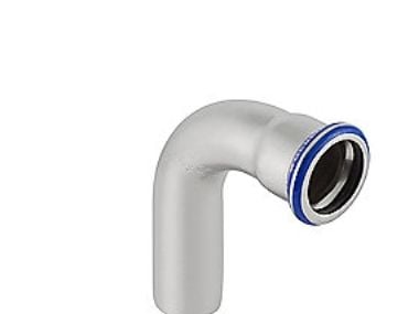 GEBERIT Taivutus 90 astetta ruostumatonta 28 mm holkki / nippeli mapress