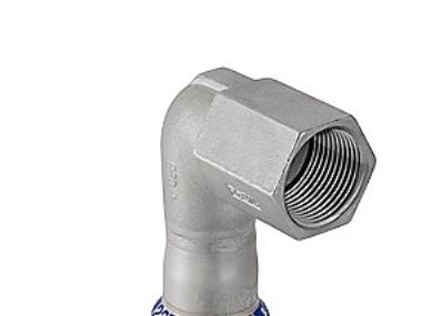 GEBERIT Overgangsvinkel 90 grader rustfri 15 mm-1/2" muffe / muffe mapress