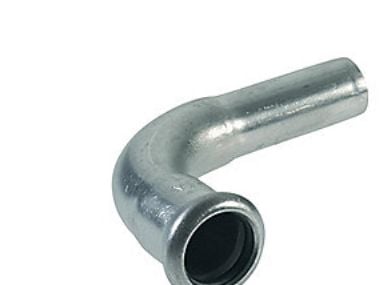 VSH bøjning 90° muffe/nippel 108 mm syrefast
