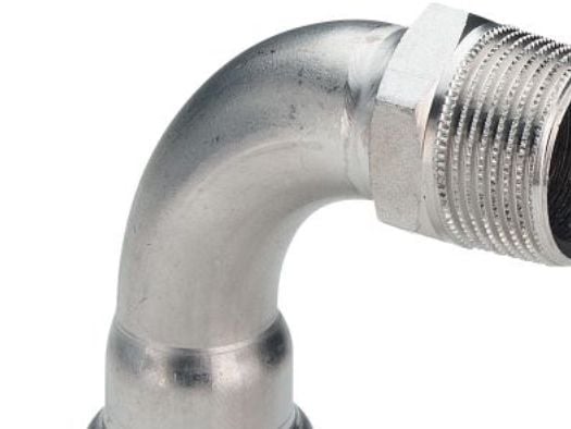VIEGA Inox bøjning 90 grader 1/2"x18 mmInox af rustfri stålmuffe/nippel, SC-Contur