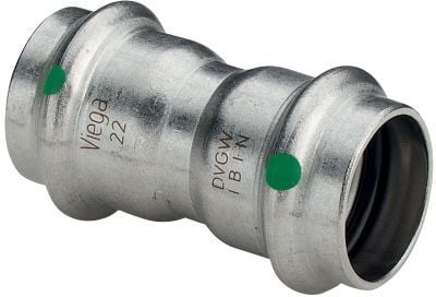 Sanpress inox muffe 54 mm rustfrit stål
