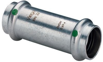 Sanpress inox skydemuffe 22 mm rustfrit stål