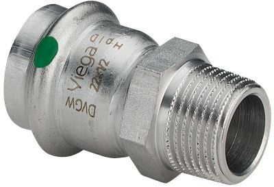 VIEGA Inox overgang 1"x22 mmInox, rustfri stål, muffe/nippel, SC-Contur