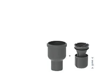 Unidrain 75 mm hjørneudløb med vandlås, uden studs, lodret